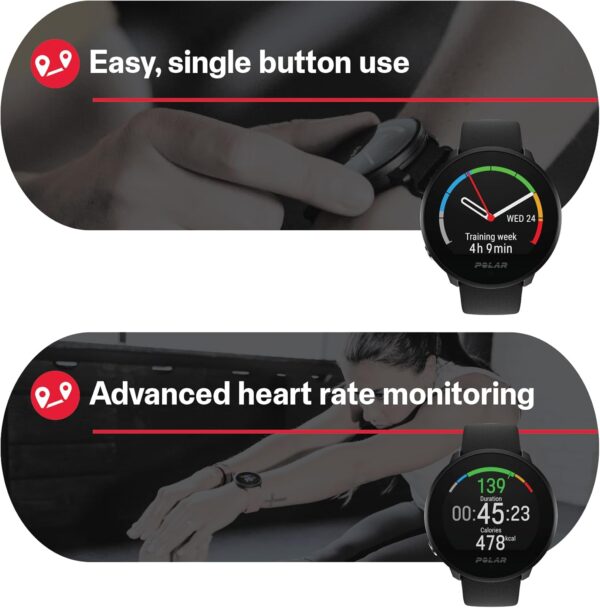 POLAR Unite Waterproof Fitness Watch (Includes Wrist-Based Heart Rate and Sleep Tracking) - Image 3