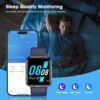 Fitness Tracker, Fitness Watch with Blood Oxygen, Blood Pressure & Heart Rate Monitor, Steps Calories Counter, Sleep Monitor, Pedometer 50 Meters Waterproof, Smart Watch for Android iPhones - Image 4