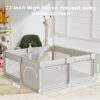 Baby Playpen 50x50 Inch, Play Pens for Babies and Toddlers Baby Fence Baby Play Yards for Indoor & Outdoor with Breathable Mesh Anti-Fall Playpen - Image 6
