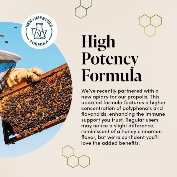 Propolis Throat Spray by Beekeeper's Naturals - 95% Bee Propolis Extract, Natural Immune Support & Sore Throat Relief - Antioxidants, Keto, Paleo, Gluten-Free (1.06 oz)(Pack of 1) - Image 2