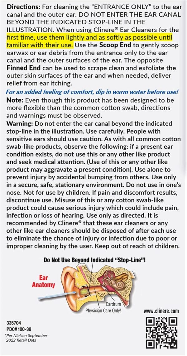 Clinere® Ear Cleaners Club Value Pack, 36 Count Earwax Remover Tool Safely and Gently Cleaning Ear Canal at Home, Itch Relief, Ear Wax Buildup, Works Instantly - Image 5