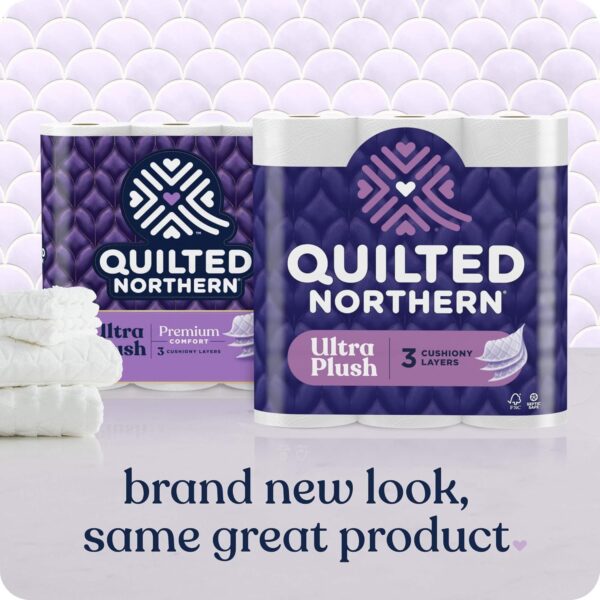 Quilted Northern Ultra Plush Toilet Paper, 6 Mega Rolls = 24 Regular Rolls, 3X Thicker*, 3 Ply Soft Toilet Tissue - Image 2