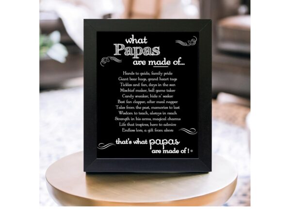 Papa Chalkboard Frame - Gift for Papa for Father's Day, Birthday, Birth of Grandchild - Made in USA - Image 2