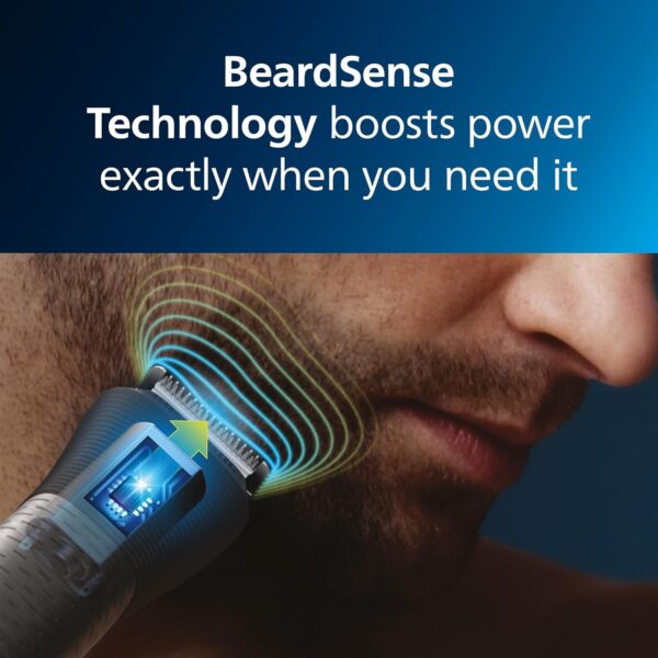 Philips Norelco Multigroom 9000 Series, All-in-One Trimmer, Beard Trimmer and Hair Clipper, 25-Piece/27-Length Men's Grooming Kit for Beard, Face, Nose, Ear and Body, Travel Kit, MG9522/50 - Image 4
