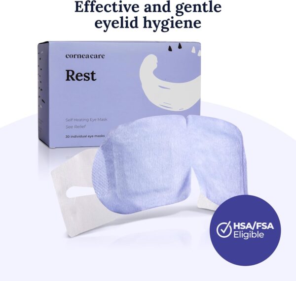 Rest: Self Heating Warm Compress for Dry Eyes | Heated Eye Mask for Fast Relief | No Microwave or Washcloth Needed | Travel Ready | 30 Count | FSA & HSA Eligible - Image 5