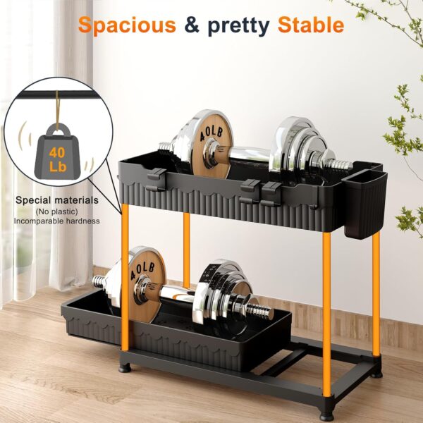 4-Pack Under Sink Organizer, 2-Tier Multi-Use Pull Out Kitchen Bathroom Organizers and Storage with Sliding Drawer, Cabinet Organizer with 2 Hanging Cups and Multi-type Hooks (Black) - Image 5
