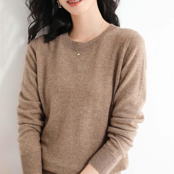 2024 New Cashmere Sweaters for Women Mock Neck Soft Long Sleeve Pullover Sweater Classic Fall/Winter Sweater Tops - Image 3