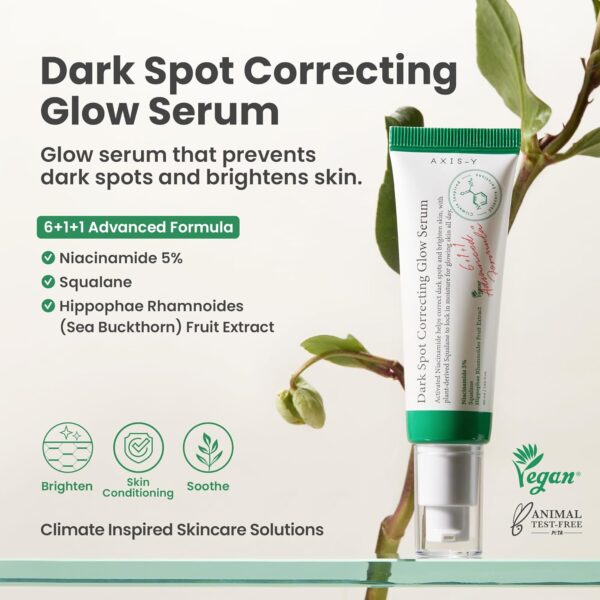 AXIS-Y Dark Spot Correcting Glow Serum - 5% Niacinamide Dark Spot Remover For Face - Vegan Korean Skin Care Niacinamide Serum for All Skin Types - 1.69 fl. oz. - Image 2
