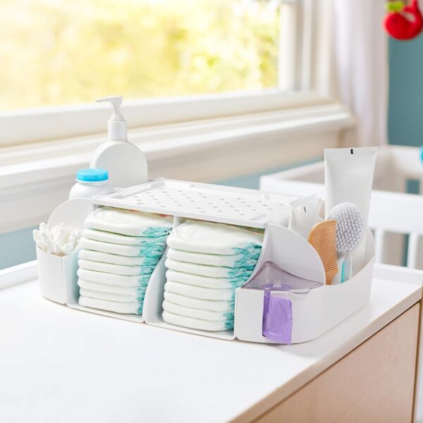 Munchkin® Diaper Change Organizer, Green/white - Image 3