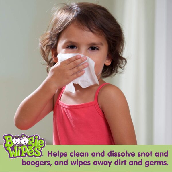 Saline Nose Wipes by Boogie, for Baby & Kids, Face, Hand & Body, FSA/HSA Eligible, Made with Vitamin E, Aloe, and Natural Saline, Lavender Scent, 45 Count (Pack of 1) - Image 2