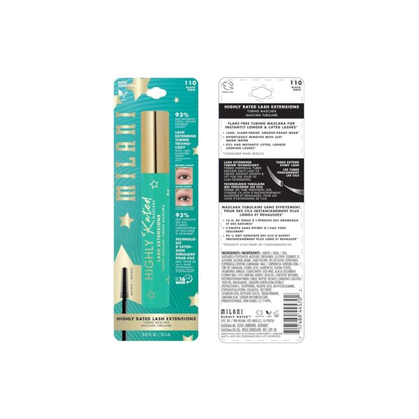 Milani Highly Rated Lash Extensions Tubing Mascara for Added Length and Lift - Black - As Seen on Tik Tok - Image 2