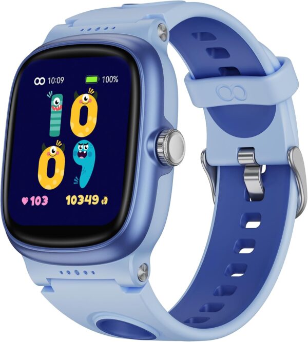 Smart Watch for Kids with Heart Rate Sleep Monitor, Games/Alarm/IP68 Waterproof Smart Watch for Boys Girls, Step Calorie Pedometer Activity Tracker, Kids Fitness Watch Birthday Gifts for Aged 4-16