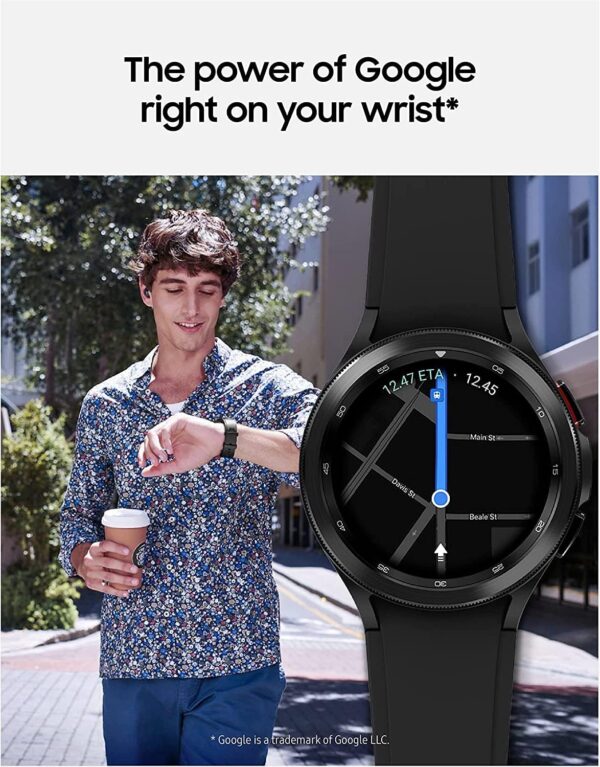 Samsung Electronics Galaxy Watch 4 Classic 46mm Smartwatch with ECG Monitor Tracker for Health Fitness Running Sleep Cycles GPS Fall Detection Bluetooth US Version, Black (Renewed) - Image 7
