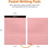 Amazon Basics Wide Ruled 8.5 x 11.75-Inch 50 Sheet Perforated Lined Writing Note Pads, Pack of 6, 300 Count, Multicolor - Image 6