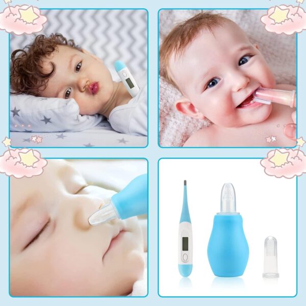 Baby Grooming Kit, Infant Safety Care Set with Hair Brush Comb Nail Clipper Nasal Aspirator,Baby Essentials Kit for Newborn Girls Boys (Blue-20 in 1) - Image 5