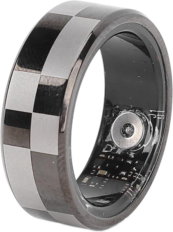 Smart Ring Health Tracker, Aluminum Alloy Wearable Sleep Tracking Step Counting Ring with Charging Case for Accurate Health Data (11) - Image 3
