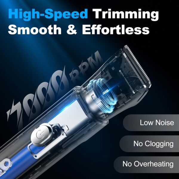 Body Hair Trimmer for Men, Manscape Electric Razor, Versatile Hair Trimmer for Groin, Beard, Nose/Ear Hair, Waterproof & USB-C Rechargeable, Travel Lock - Image 4