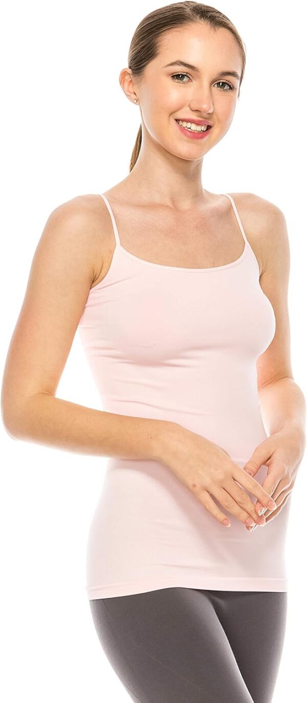 Kurve Women’s Seamless Camisole Tank Top – Stretch Spaghetti Strap Cami with UV Protective Fabric, UPF 50+ (Made in USA) - Image 2