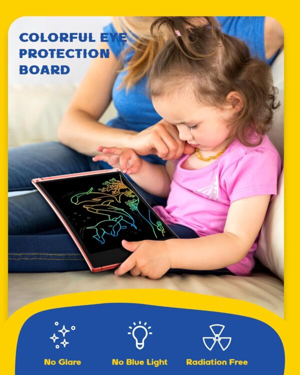 bravokids 2 Pack LCD Writing Tablet with Stylus, 8.5 inch Colorful Doodle Board Drawing Pad for Kids, Travel Games Activity Learning Toys, Birthday Gift for Age 3 4 5 6 7 8 Year Old Boys Girls - Image 2