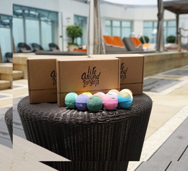 LifeAround2Angels Bath Bombs Gift Set 12 USA made Fizzies, Shea & Coco Butter Dry Skin Moisturize, Perfect for Bubble Spa Bath. Handmade Birthday Mothers day Gifts idea For Her/Him, wife, girlfriend - Image 7