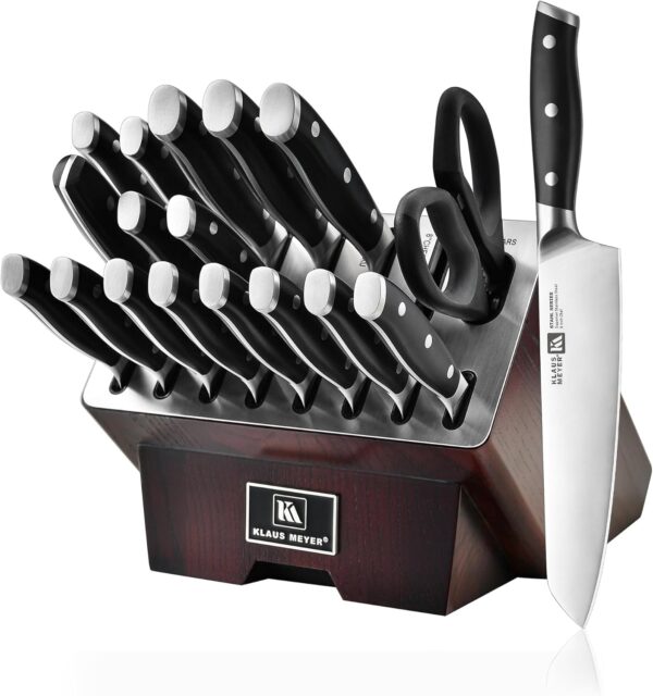 Stahl 19 Piece High Carbon Exclusive German Steel Knife Block Set (Black)
