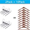 Magic Pants Hangers Space Saving - 2 Pack for Closet Multiple Layers Multifunctional Uses Rack Organizer for Trousers Scarves Slack (2 Pack with 10 Metal Clips) - Image 7