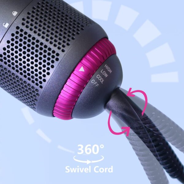 Hair Blow Dryer Brush 4-in-1, Blowout Brush，Negative Ion Detachable Hair Dryer with Diffuser，Hot Air Brush, with Straightener Brush for Women，Hair Salon at Home - Image 5