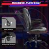 Sweetcrispy Computer Gaming Desk Chair - Ergonomic PU Leather with Comfy Lumbar Support, Height Adjustable Rolling Desk with Flip-up Armrests, for Home and Office - Image 4