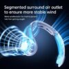 JISULIFE Portable Neck Fan Upgraded, Neckbrace Personal Hands Free, 5 Speed Gears Adjustment, 5000 mAh Wearable Bladeless Quiet Rechargeable for Outdoor Indoor, Gifts for Women Men- Sunny Blue - Image 3
