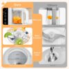 Baby Food Maker, Baby Food Processor with Automatic Cooking & Grinding, Food Steamer Puree Blender with Self-Cleaning Function, BPA Free (White) - Image 8