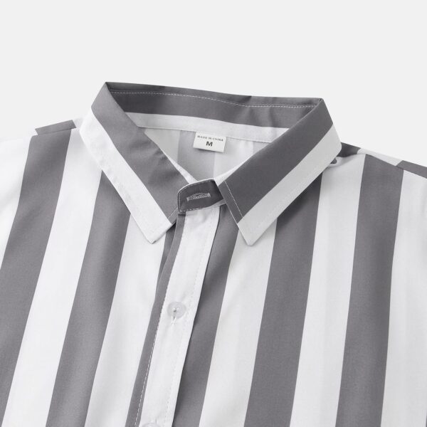Men's Workout Shirts,Men's Button Down Shirts Short Sleeve Casual Loose Shirts Wrinkle Free Beach Vacation Shirts - Image 3