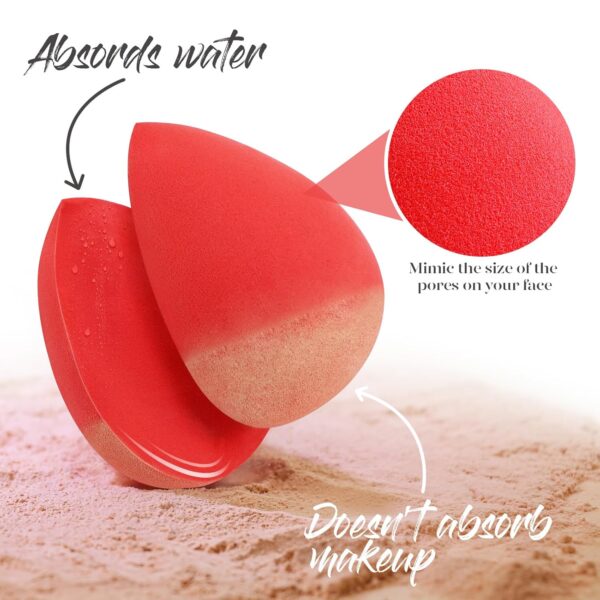 BEAKEY Makeup Sponge 5 Pcs Set, Latex-Free Boun Boun Beauty Sponge for Blending, Makeup Sponges for Foundation, Liquid, Cream and Powder. Blender for Enhanced Make Up Application - Image 2