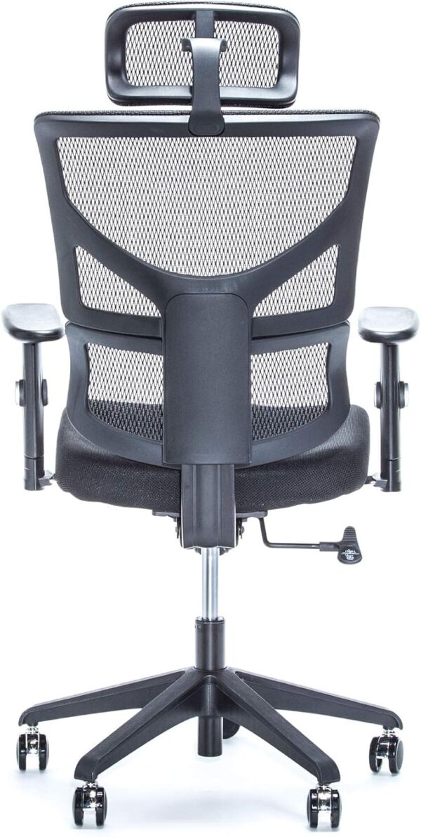 X-Chair X-Basic Task Chair, Black Flex Mesh with Headrest - Ergonomic Office Seat/Adjustable Backrest/Foam Seat/Relaxed Recline/Perfect for Office or Home Desk - Image 7