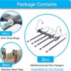 Magic Pants Hangers Space Saving - 2 Pack for Closet Multiple Layers Multifunctional Uses Rack Organizer for Trousers Scarves Slack (2 Pack with 10 Metal Clips) - Image 4