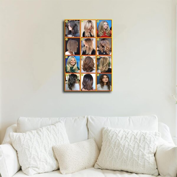 Barbershop Haircuts for Woman Art Poster Room Aesthetic Wall Art Canvas Decoration Home Decor Gifts (08×12inch Unframed) - Image 4