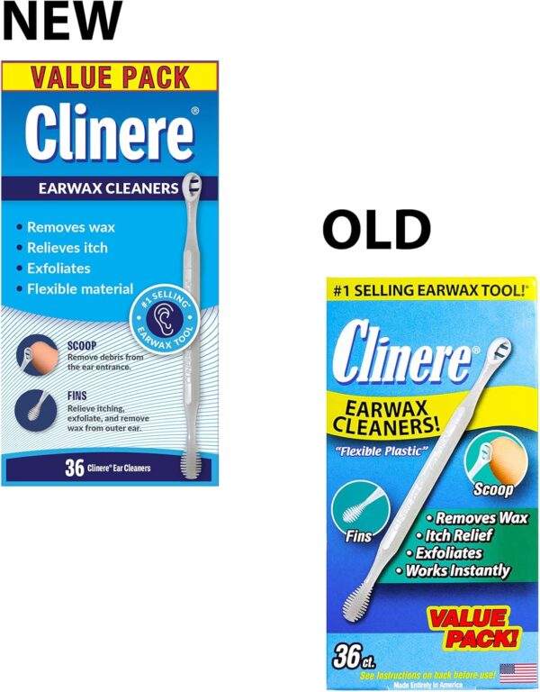 Clinere® Ear Cleaners Club Value Pack, 36 Count Earwax Remover Tool Safely and Gently Cleaning Ear Canal at Home, Itch Relief, Ear Wax Buildup, Works Instantly - Image 2