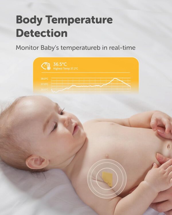 CuboAi Smart Temp | Medical-Grade Thermal Sensor to Continuously Monitor Baby’s Temperature | Wearable Axillary Thermometer for Real-Time Tracking | Must be Paired with CuboAi Plus Smart Baby Monitor - Image 2