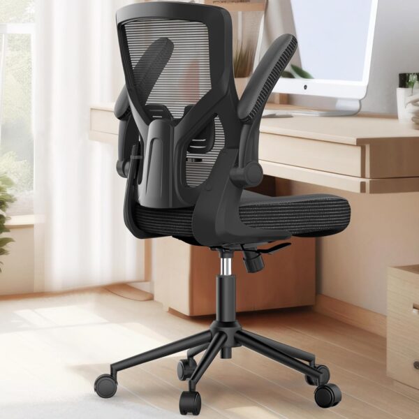 Office Chair, High Back Desk Chair Adjustable Height and Ergonomic Design Home Office Computer Chair Executive Lumbar Support Padded Flip-up Armrest Swivel Task Chair - Image 8