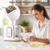 Large 4.5 Cup Baby Food Maker, 4-1 Steamer and Blender Food Processor for Homemade Organic Puree Smoothie Mash, Sterilize and Warm Function, 6 Pack Reusable Food Pouches, Baby Essentials - Image 8