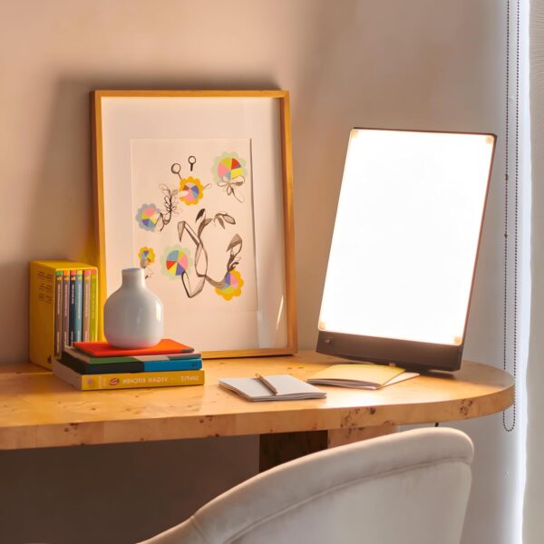 Northern Light Technologies Boxelite - 10000 Lux Light Therapy Lamp - Full Spectrum Lightbox Therapy Light for Natural Mood and Energy Enhancement, Sunlight Desk Lamp, Black - Image 6