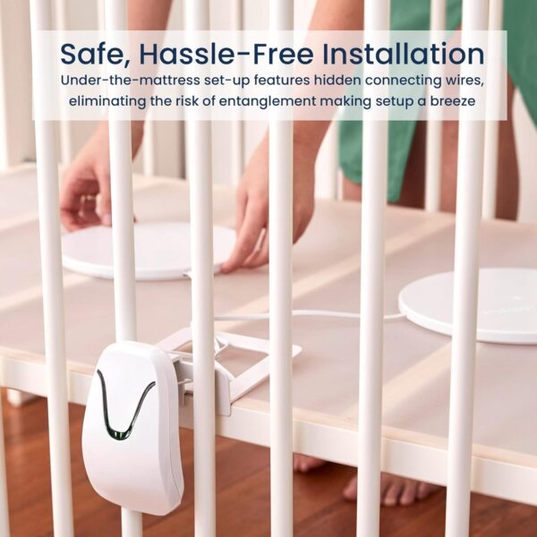 Babysense 7 Baby Sleep Breathing Movement Monitor for Newborn and Infants, No WiFi, Non Wearable, Non Contact Monitor with 2 Under-Mattress Sensors for Full Crib Coverage, FSA Baby Monitor - Image 4