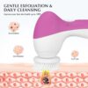 COSLUS Facial Cleansing Brush Silicone Face Scrubber: 2 in1 FBS-D Electric Exfoliating Rotating Massage Device Waterproof Deep Cleaning Exfoliation Spa Machine - Electronic Skin Care Wash System - Image 2
