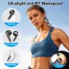 Wireless Earbuds, Bluetooth Headphones V5.4 Stereo Bass Ear buds with ENC Noise Cancelling Mics, 40H Bluetooth Earbuds with LED Display Charging Case, IP7 Waterproof Earphones for Android iOS, Black - Image 6