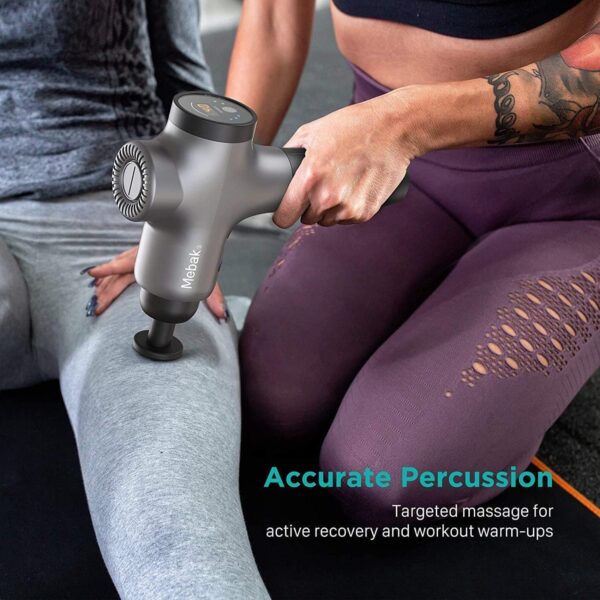 Mebak 3 Massage Gun, Massage Gun Deep Tissue for Athletes, Professional Muscle Percussion Massage Gun, Massager Gun for Shoulder Leg Back Body Pain Relief, Quiet Portable Sport Massager, Gifts for Him - Image 8
