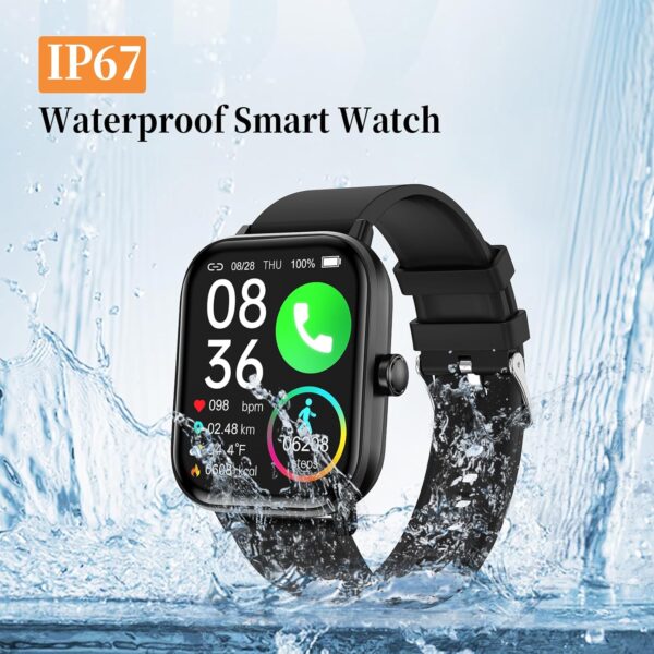 Smart Watch for Men Women (Answer/Make Calls), 1.83" Smartwatch with Heart Rate SpO2 Sleep Monitor, IP67 Waterproof, Fitness Activity Tracker, Smartwatches for iOS & Android Phones - Image 6