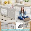 Baby Playpen 50x50 Inch, Play Pens for Babies and Toddlers Baby Fence Baby Play Yards for Indoor & Outdoor with Breathable Mesh Anti-Fall Playpen - Image 5