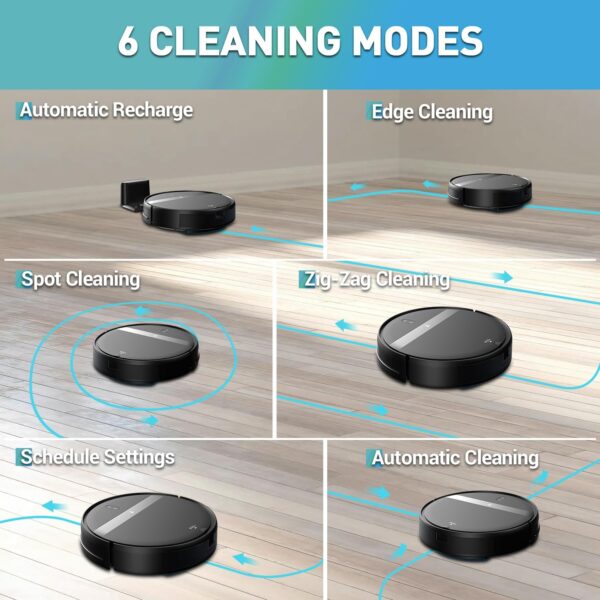 Robot Vacuum and Mop Combo, Tangle-Free Powerful Suction, Robotic Vacuum Cleaner - Alexa & App Scheduling, Long Runtime, Automatic Robot Vacuum Cleaners for Home - Image 4