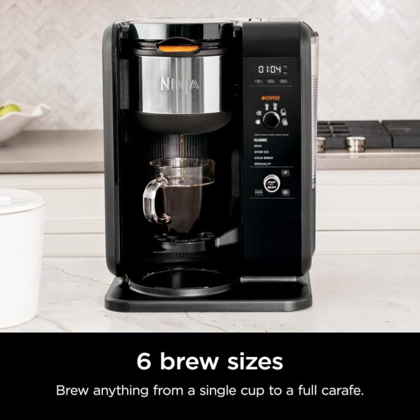 Ninja Hot and Cold Brewed System, Tea & Coffee Maker, with Auto-iQ, 6 Sizes, 5 Styles, 5 Tea Settings, 50 oz Thermal Carafe, Frother, Coffee & Tea Baskets, Dishwasher Safe Parts, Black, CP307 - Image 5