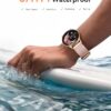 AGPTEK Smart Watch for Women, 5ATM Waterproof Smartwatch for Android and iOS Phones, Fitness Tracker Watch with 100+ Sports Modes, Heart Rate Monitor Pedometer Sleep Monitor, Pink - Image 3