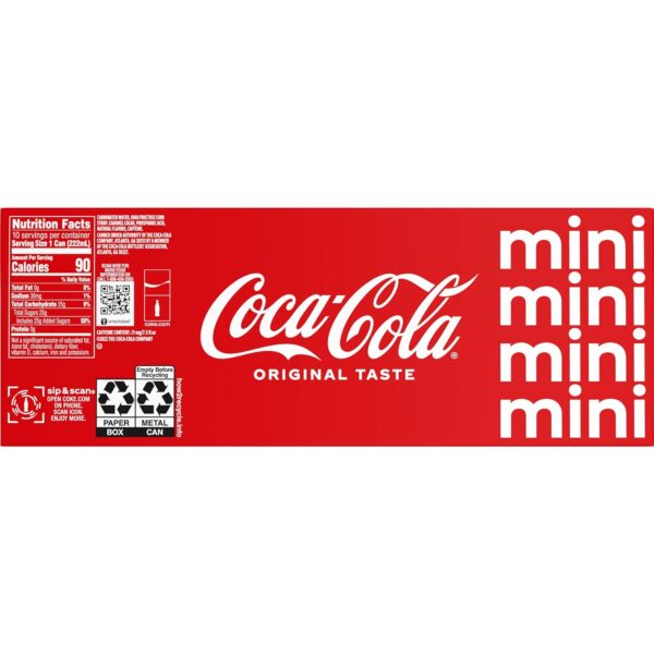 Coke Mini-Can 7.5oz, 10 pack - Image 4